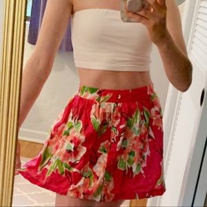 Floral pink skirt